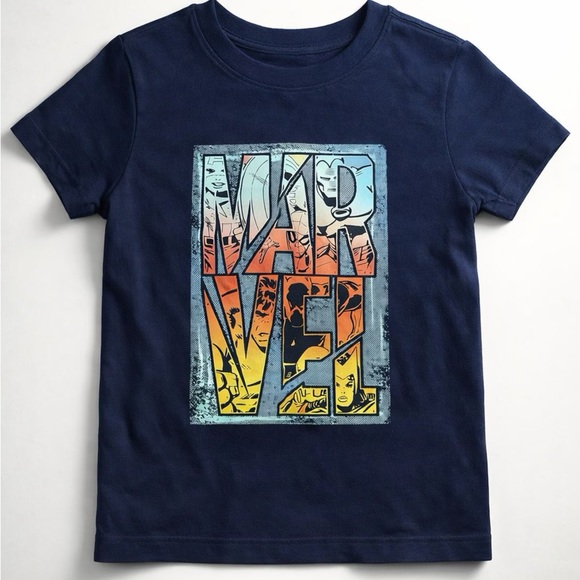 Marvel Navy Blue Kids T-Shirt - Picture 2 of 4